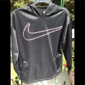 Girls size XL black hooded Nike sweatshirt
